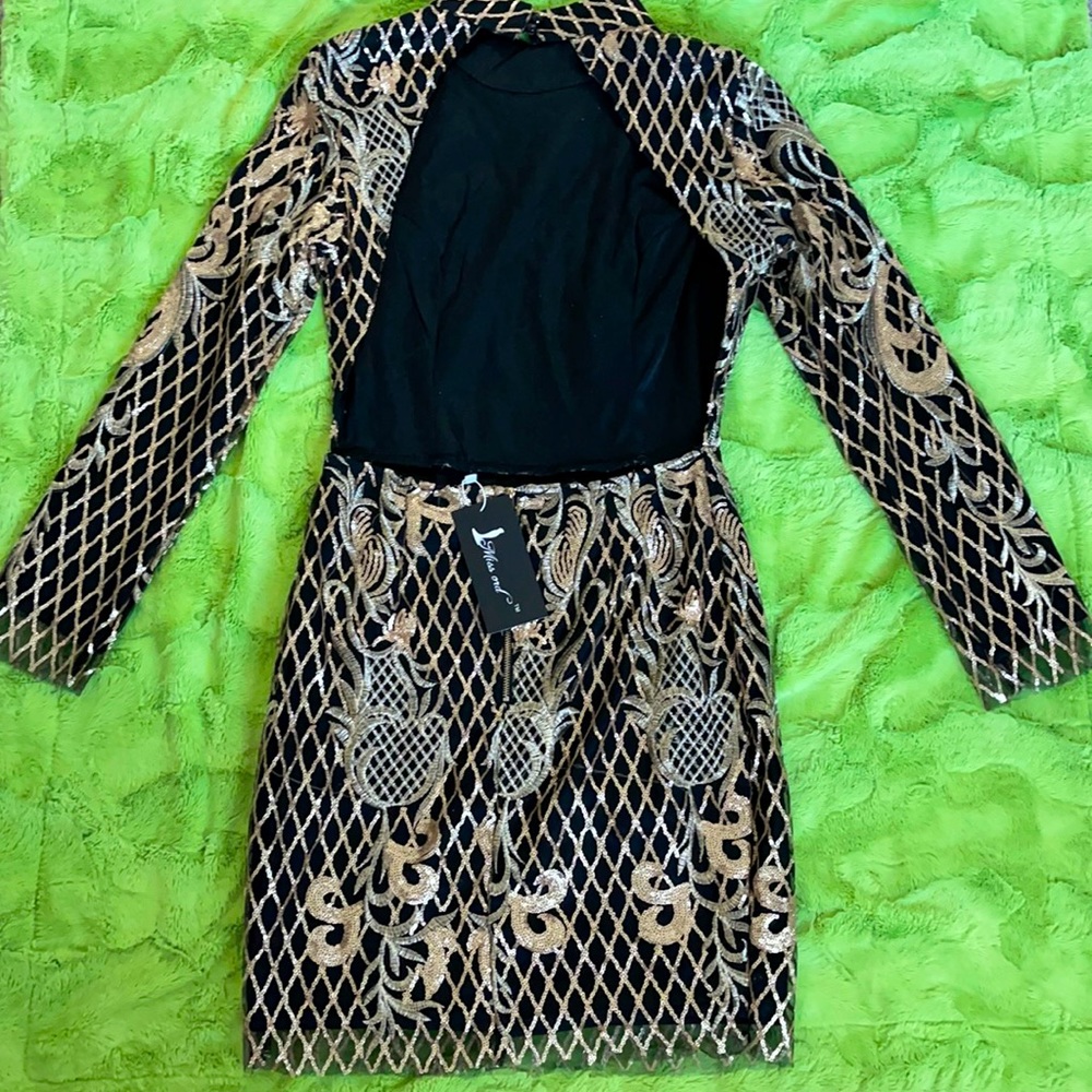 Beautiful black and gold glittery dress